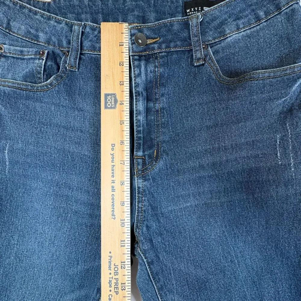 WXYZ Men's Nomad Dark Wash Slim Straight Jeans - 34X30 Classic 5-Pocket Styling